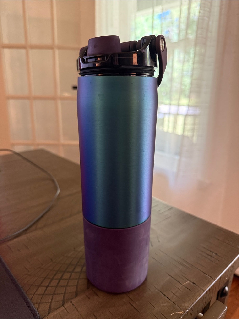 Brumate Purple & Blue Stainless Travel Bottle with Flip Lid